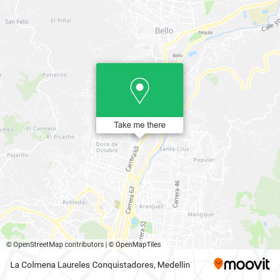La Colmena Laureles Conquistadores map