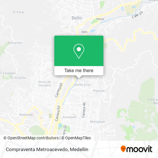 Compraventa Metroacevedo map
