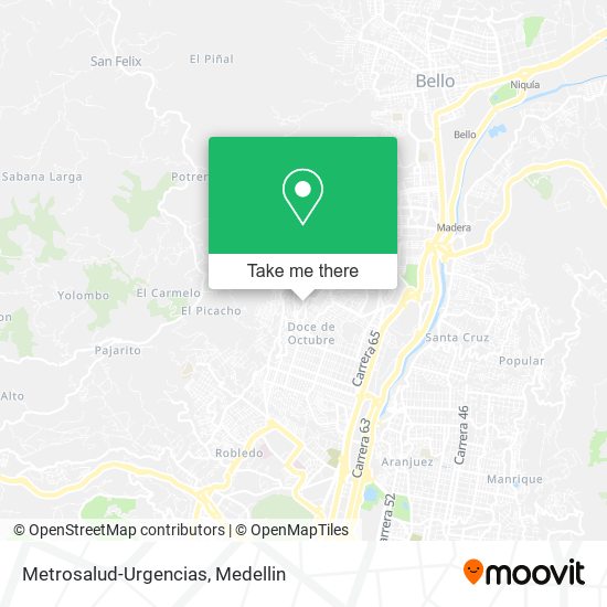 Mapa de Metrosalud-Urgencias