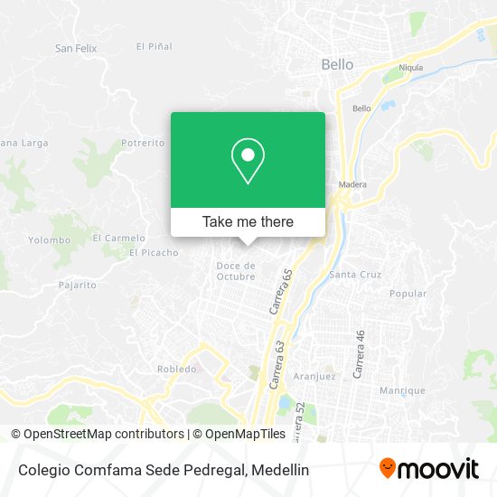 Colegio Comfama Sede Pedregal map