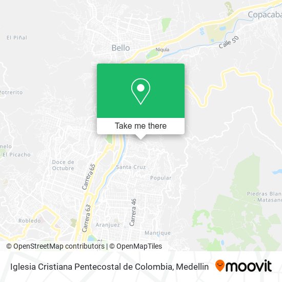 Iglesia Cristiana Pentecostal de Colombia map