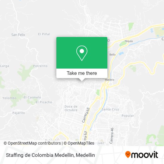 Staffing de Colombia Medellín map