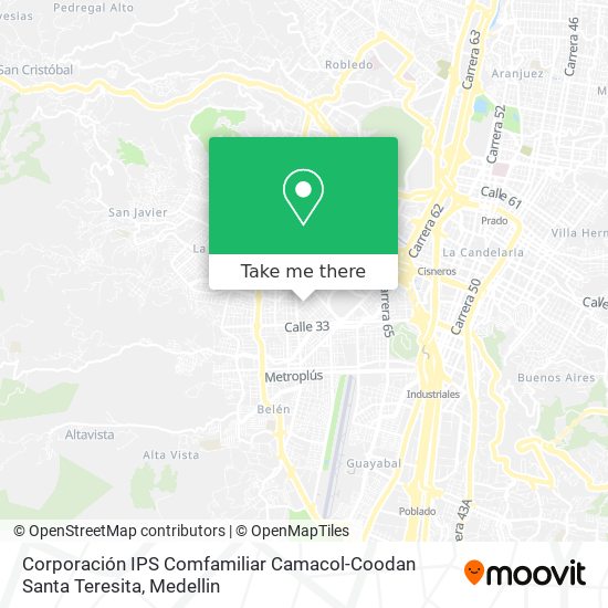 Corporación IPS Comfamiliar Camacol-Coodan Santa Teresita map