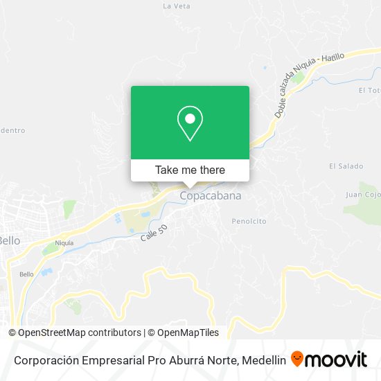 Corporación Empresarial Pro Aburrá Norte map