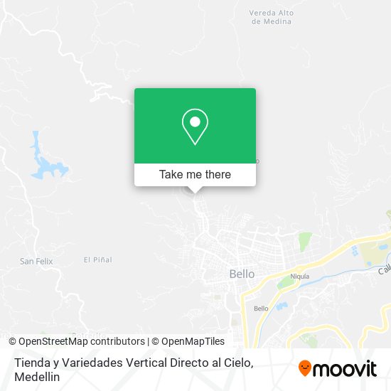 Mapa de Tienda y Variedades Vertical Directo al Cielo