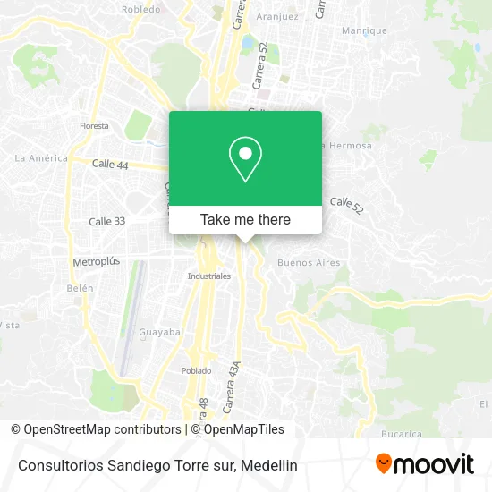 Mapa de Consultorios Sandiego Torre sur