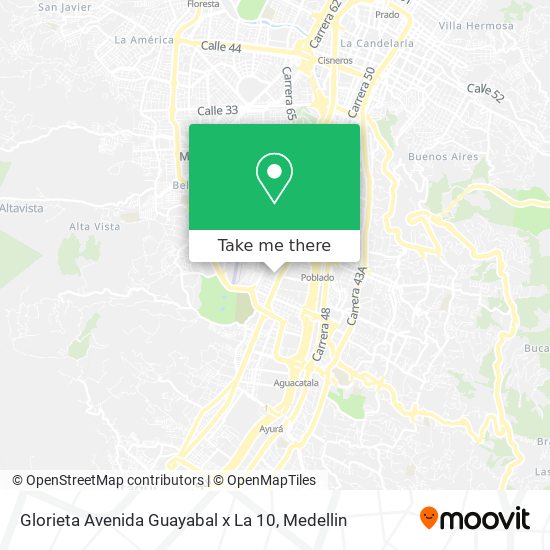 Mapa de Glorieta Avenida Guayabal x La 10