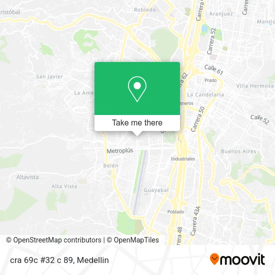 Mapa de cra 69c #32 c 89