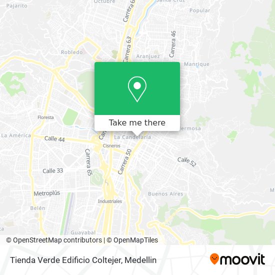 Tienda Verde Edificio Coltejer map