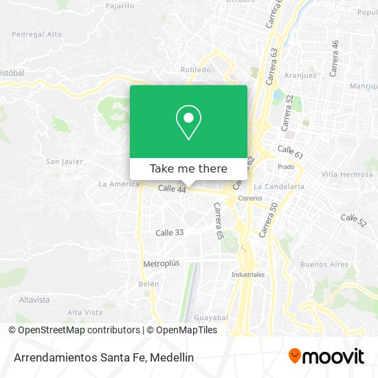 Arrendamientos Santa Fe map