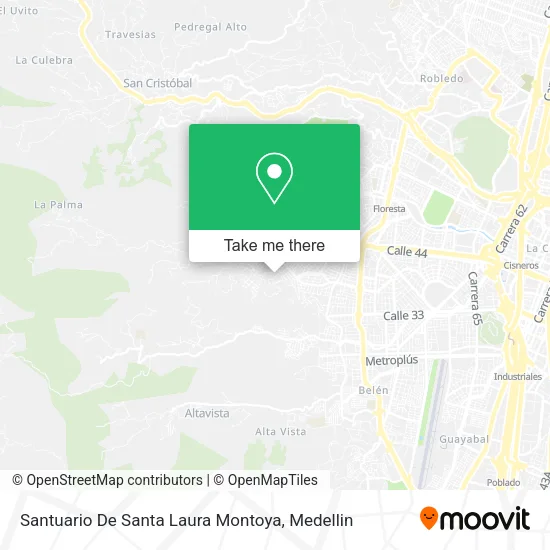 Santuario De Santa Laura Montoya map