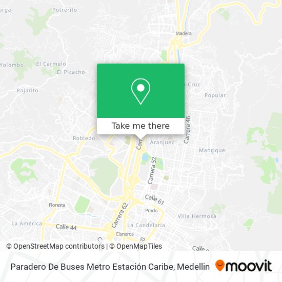 Paradero De Buses Metro Estación Caribe map