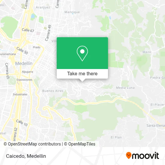 How to get to Caicedo in Medellín by Bus or Metro?