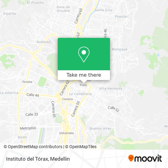 Instituto del Tórax map