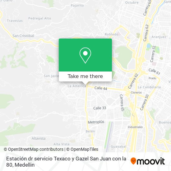 Estación dr servicio Texaco y Gazel San Juan con la 80 map