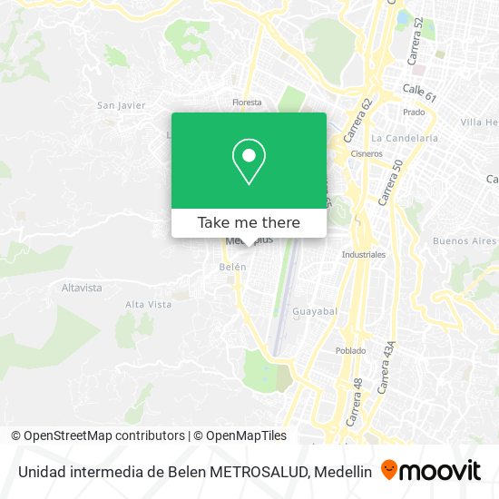 Unidad intermedia de Belen METROSALUD map