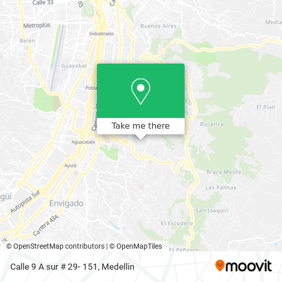 Calle 9 A sur # 29- 151 map