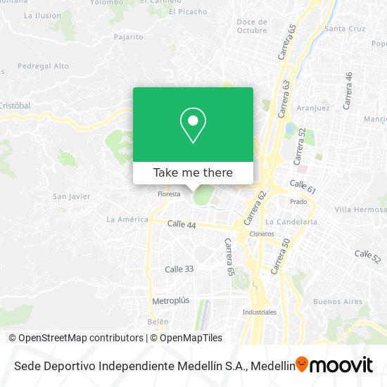 Sede Deportivo Independiente Medellín S.A. map