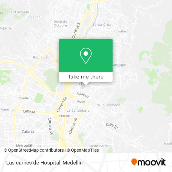 Las carnes de Hospital map