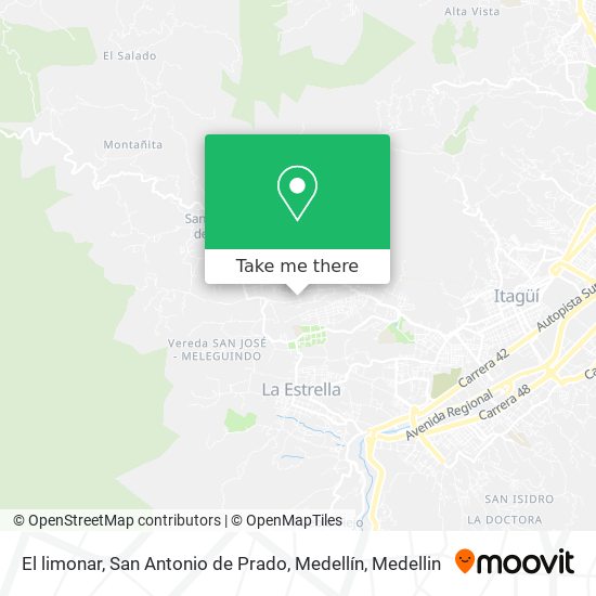 El limonar, San Antonio de Prado, Medellín map