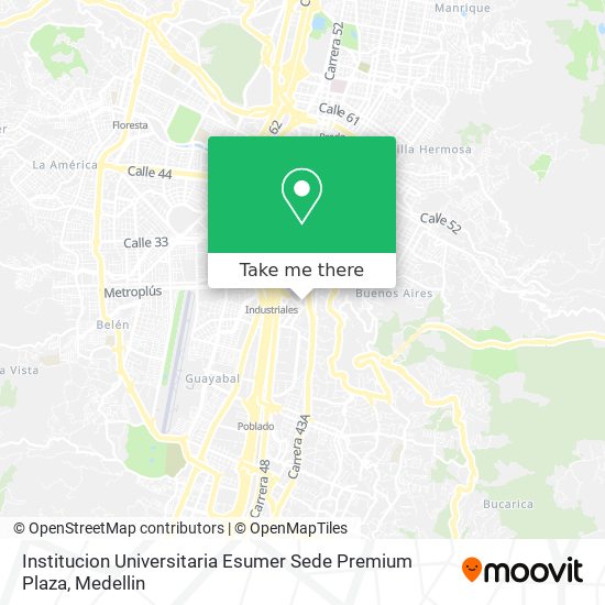 Mapa de Institucion Universitaria Esumer Sede Premium Plaza