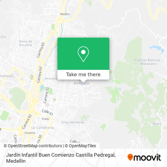 Jardín Infantil Buen Comienzo Castilla Pedregal map