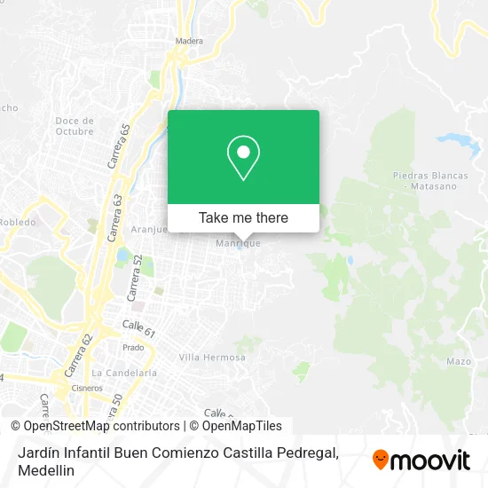 Jardín Infantil Buen Comienzo Castilla Pedregal map