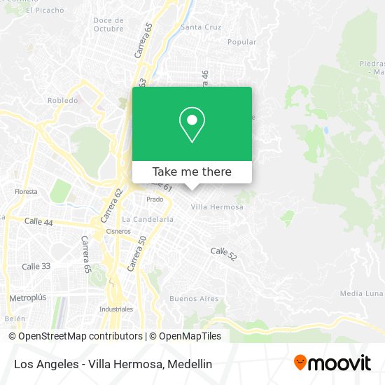 Mapa de Los Angeles - Villa Hermosa