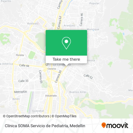 Mapa de Clínica SOMA Servicio de Pediatría