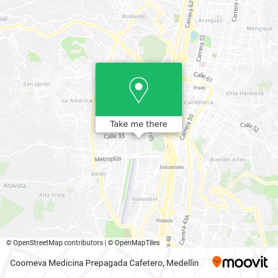 Coomeva Medicina Prepagada Cafetero map