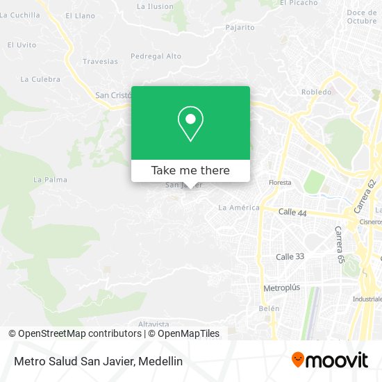 Metro Salud San Javier map