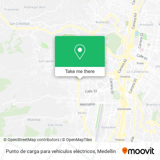 Punto de carga para vehículos eléctricos map