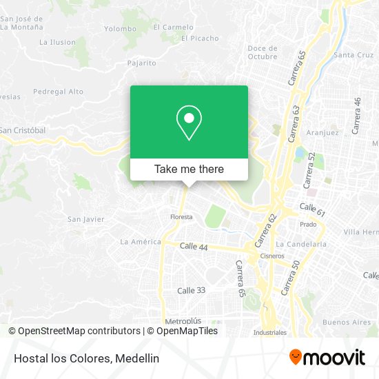 Hostal los Colores map