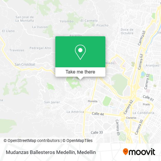 Mudanzas Ballesteros Medellín map