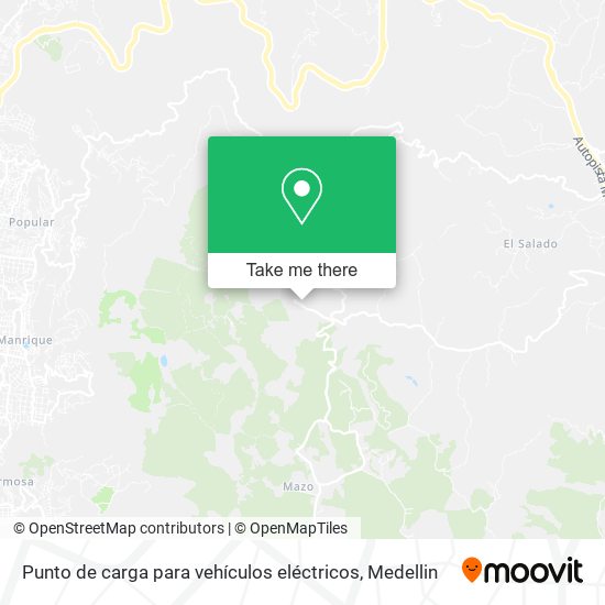 Punto de carga para vehículos eléctricos map