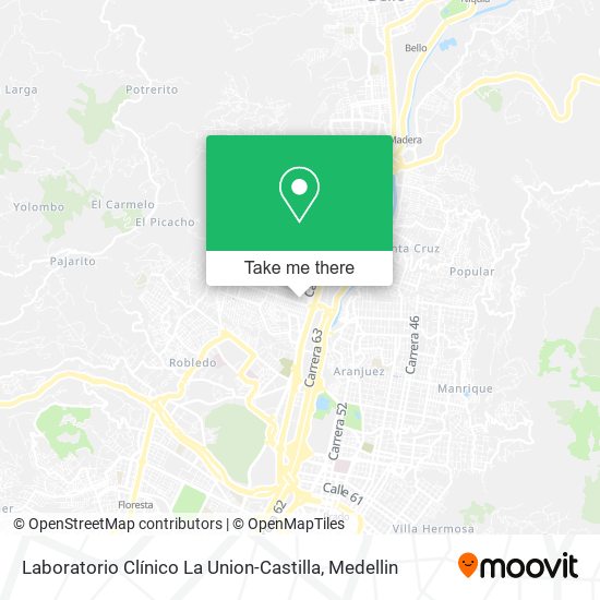 Mapa de Laboratorio Clínico La Union-Castilla