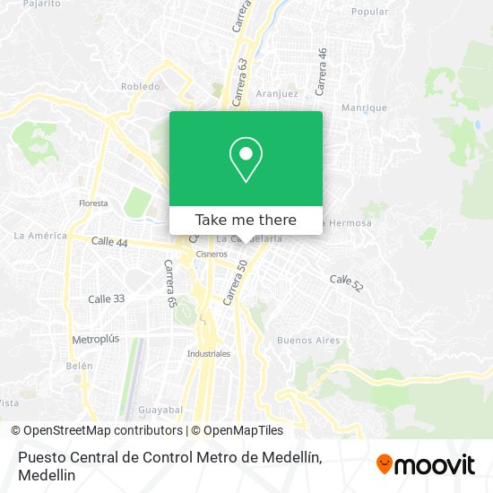 Puesto Central de Control Metro de Medellín map