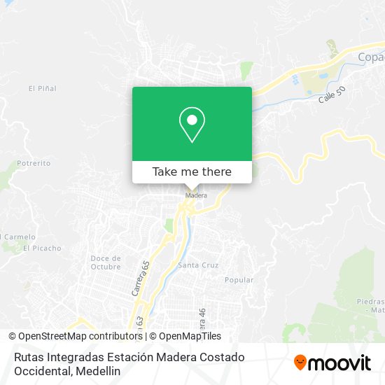 Rutas Integradas Estación Madera Costado Occidental map