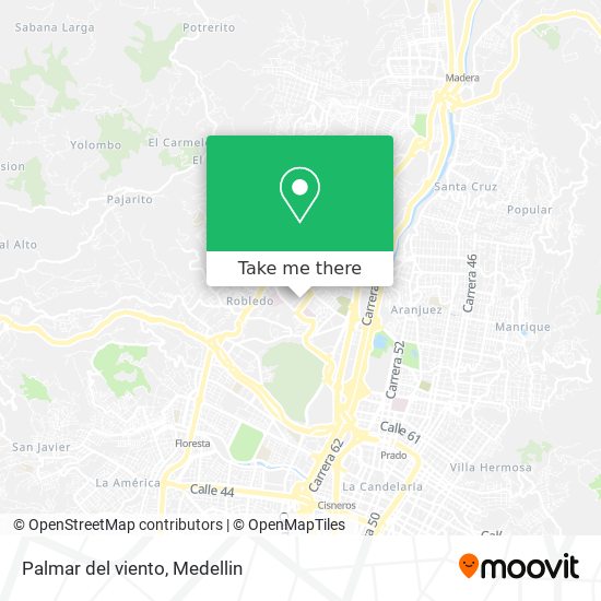 Mapa de Palmar del viento