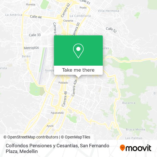 Mapa de Colfondos Pensiones y Cesantías, San Fernando Plaza