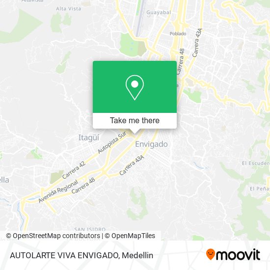 Mapa de AUTOLARTE VIVA ENVIGADO