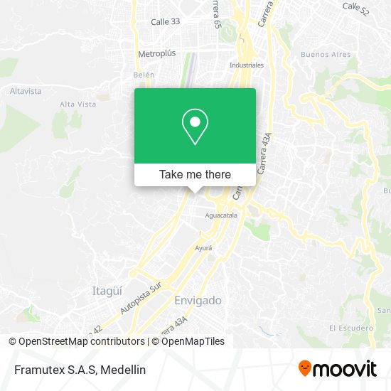 Mapa de Framutex S.A.S