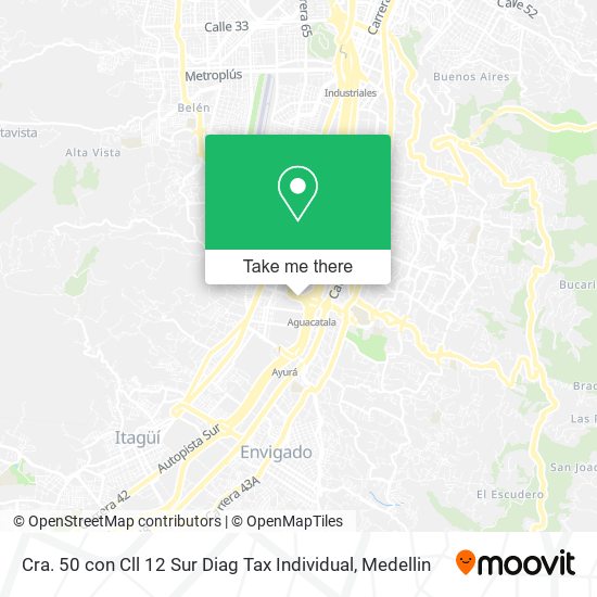 Cra. 50 con Cll 12 Sur Diag Tax Individual map