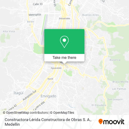 Mapa de Constructora-Lérida Constructora de Obras S. A.