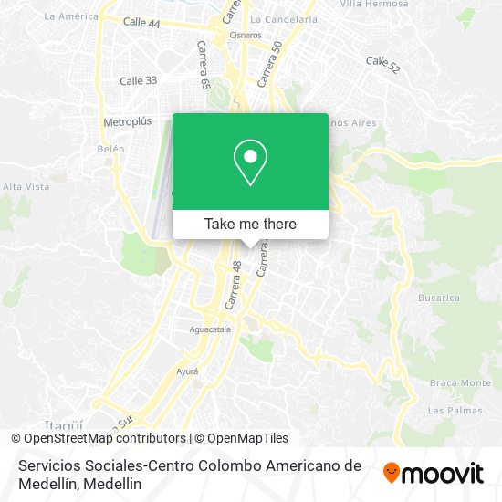 Servicios Sociales-Centro Colombo Americano de Medellín map