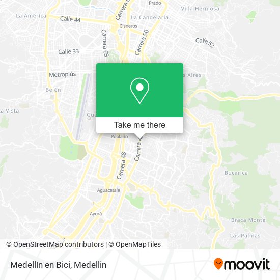 Medellín en Bici map