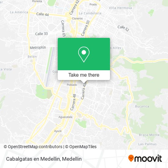 Mapa de Cabalgatas en Medellin