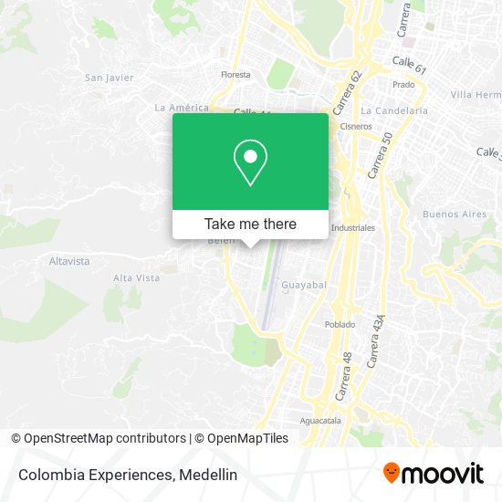 Colombia Experiences map