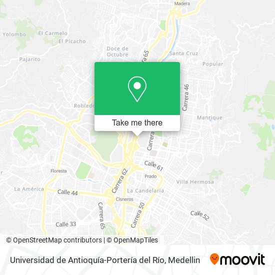 Universidad de Antioquía-Portería del Río map