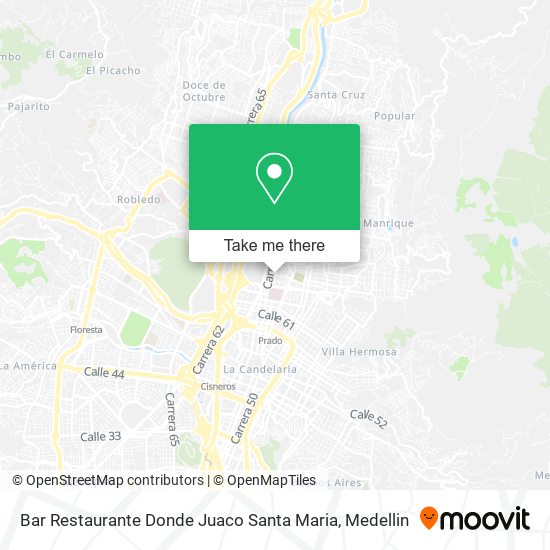 Mapa de Bar Restaurante Donde Juaco Santa Maria